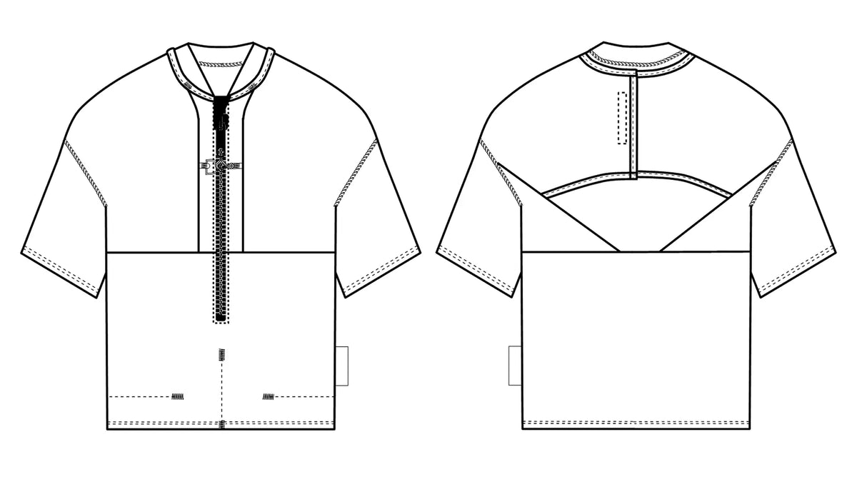 Schema de creation du tee-shirt anti-noyade enfant