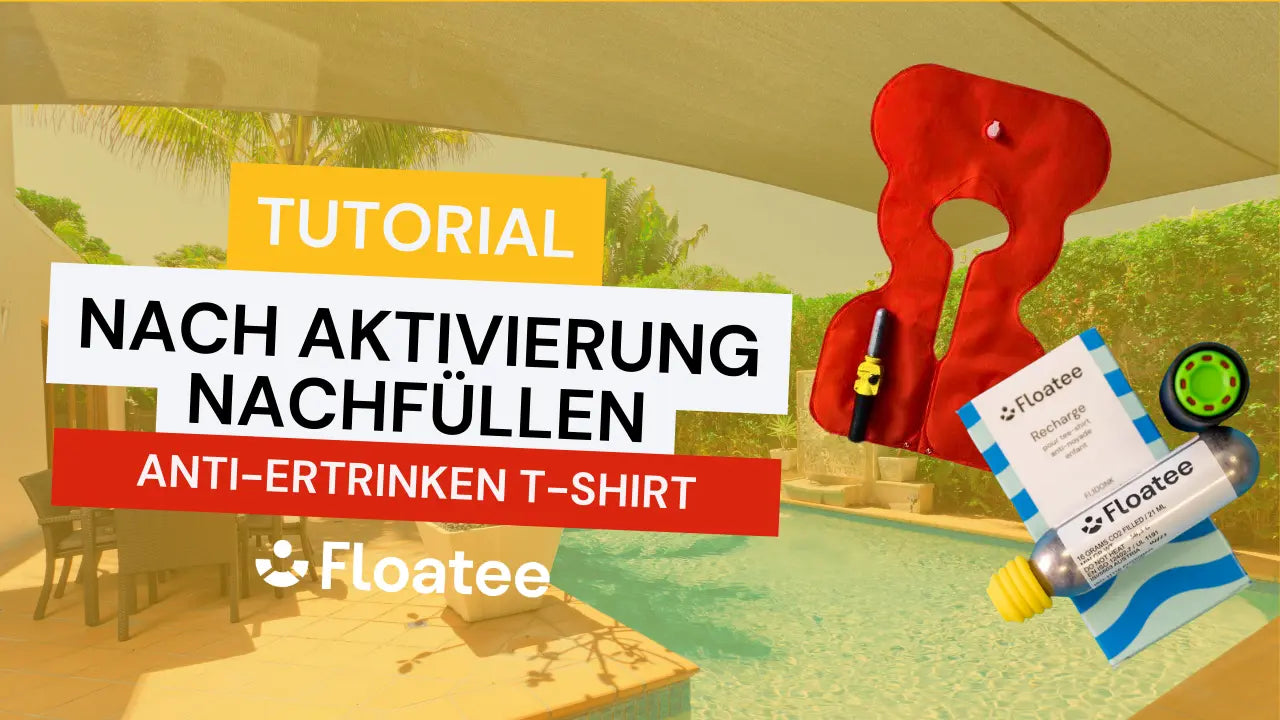 Video laden: Floatee Tutorial Luftablassen und Nachfüllen des Anti-Ertrinken T-Shirts für Kinder nach der Aktivierung