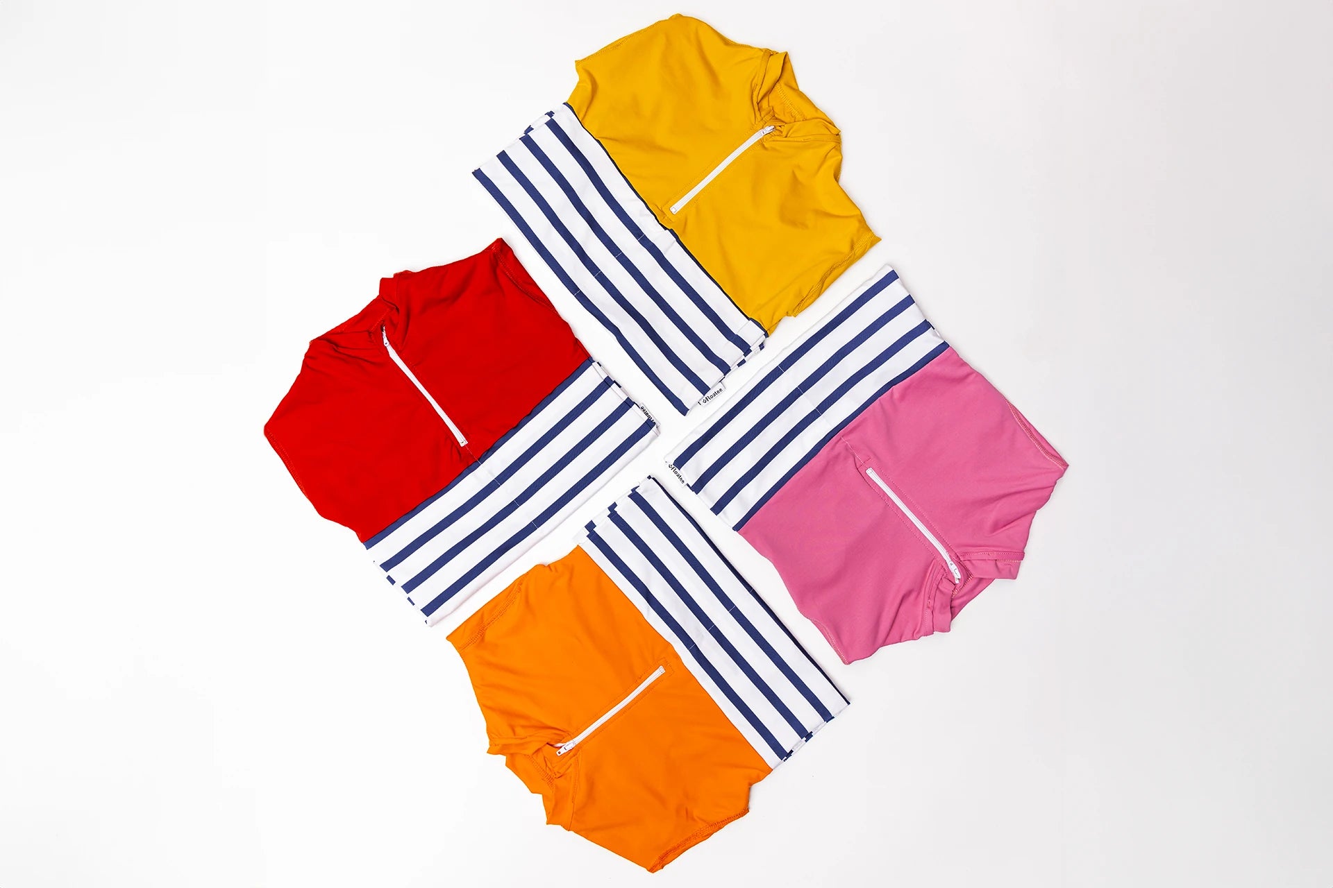 Tee-shirt anti-noyade pour enfant Floatee, manches courtes, toutes les couleurs (jaune, orange, rouge, rose)