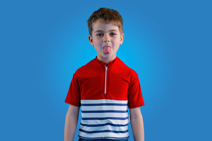 Floatee tee-shirt anti-noyade enfant - rouge manches courtes