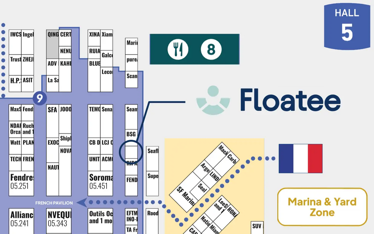 Le plan du Metsrade avec l'emplacement de Floatee