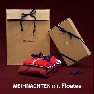 Illustration Noël Floatee avec emballage cadeau et t-shirts anti-noyade