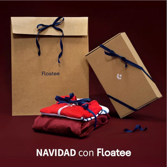 Illustration Noël Floatee avec emballage cadeau et t-shirts anti-noyade