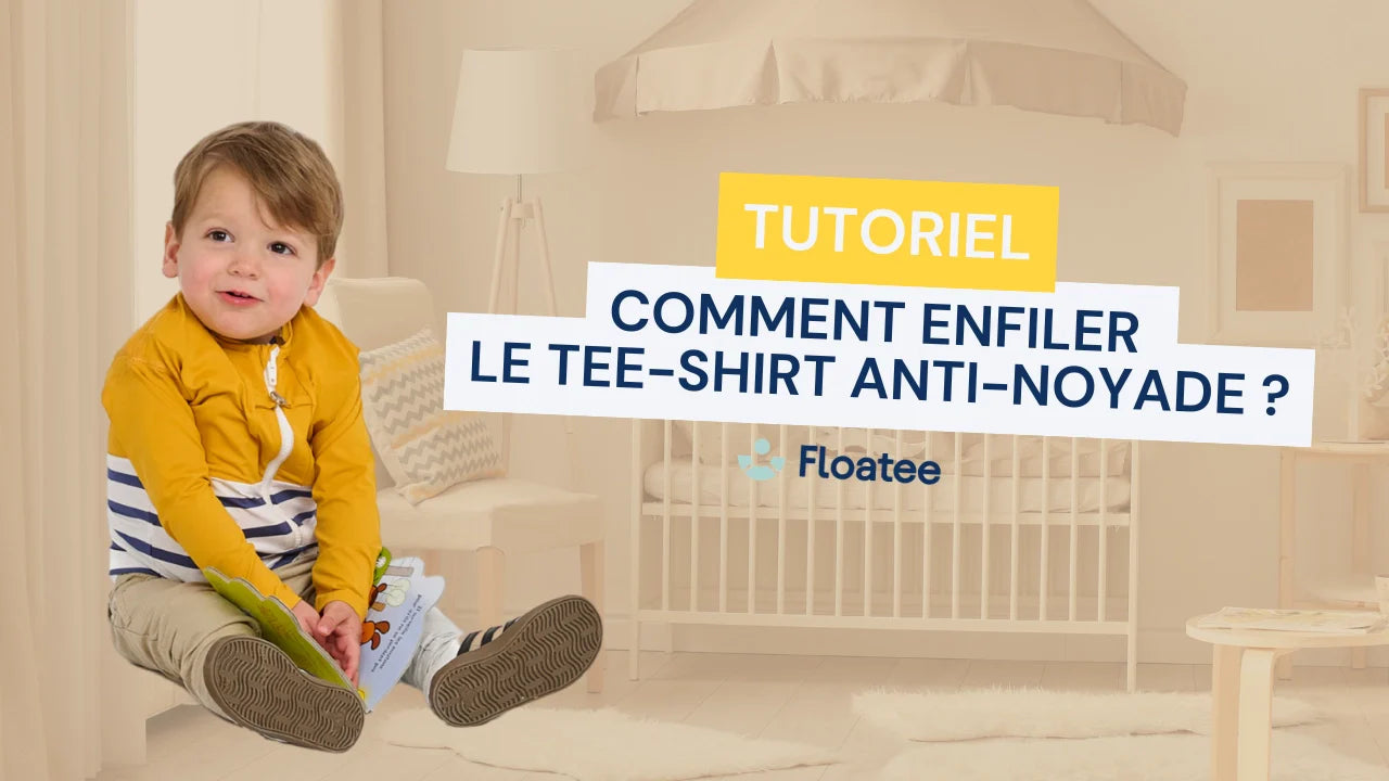 Charger la vidéo : Tutoriel enfiler facilement le tee-shirt anti-noyade Floatee