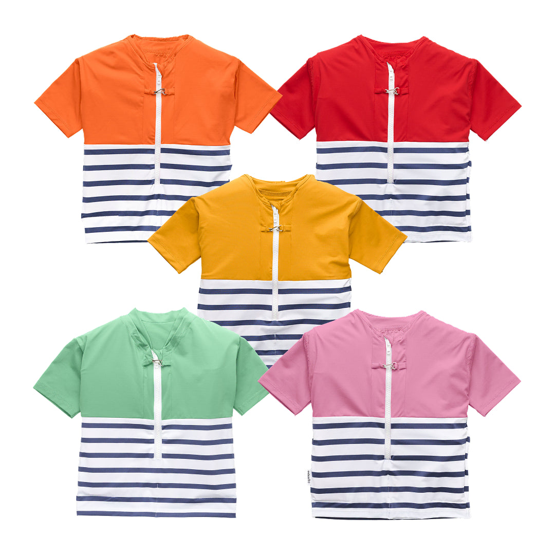 5 tee-shirt anti-noyade enfant, de 5 couleurs différentes