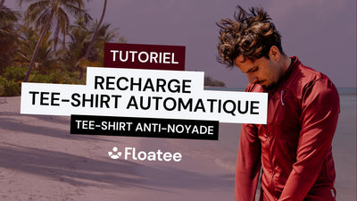 Tutoriel pour tee-shirt anti-noyade Floatee pour adulte : recharger après gonflage (produit à déclenchement automatique)