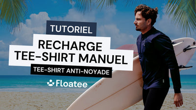 Tutoriel pour tee-shirt anti-noyade Floatee pour adulte : recharger après gonflage (produit à déclenchement manuel)