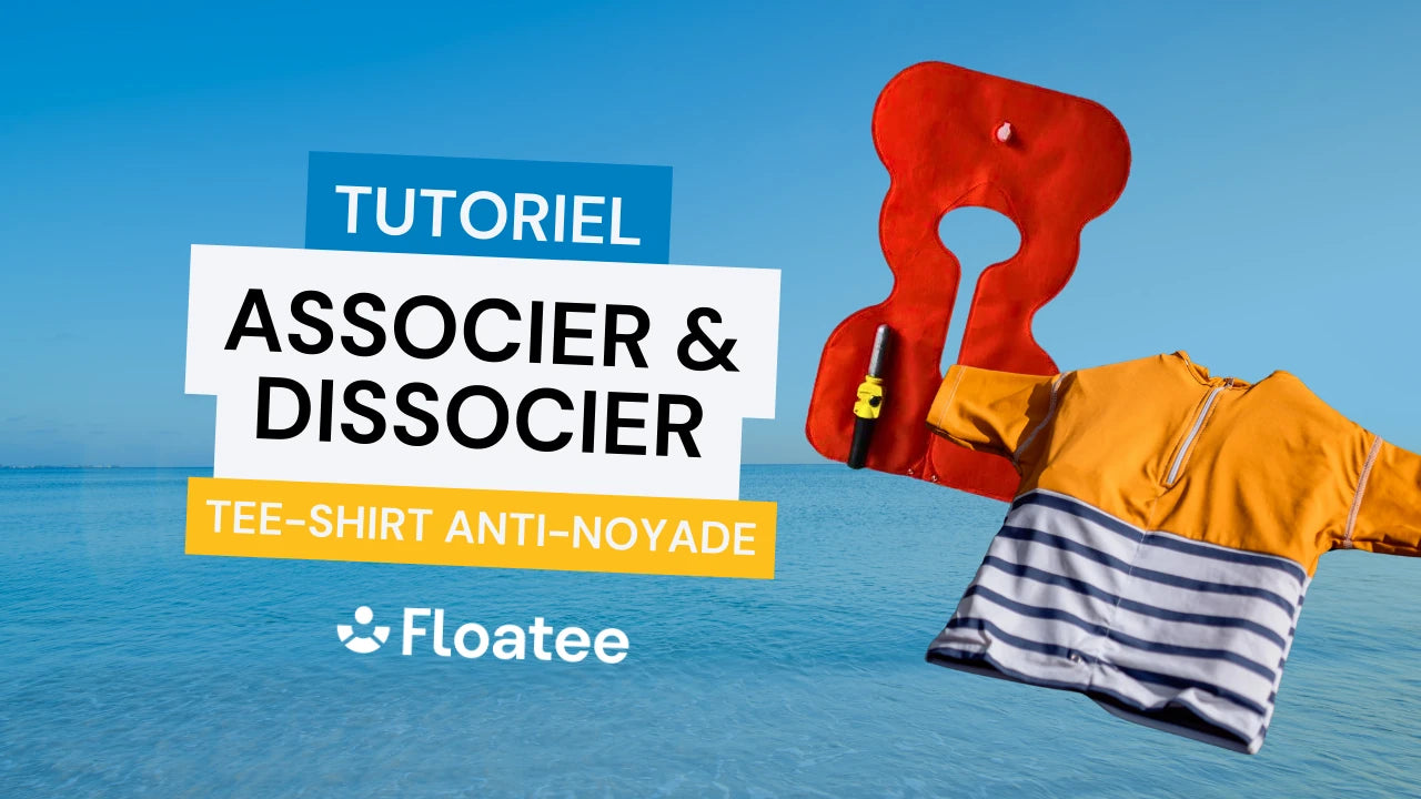 Charger la vidéo : Tutoriel sortir et remettre le poumon gonflable de Floatee tee-shirt anti-noyade