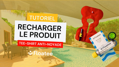 Tutoriel pour tee-shirt anti-noyade Floatee pour enfant : recharger après gonflage